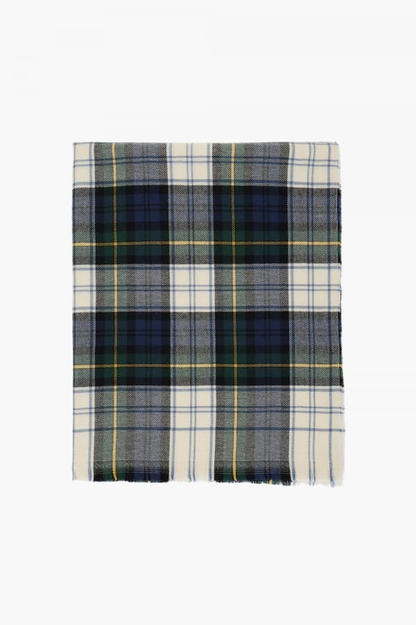 울 타탄 체크 104 그린 머플러