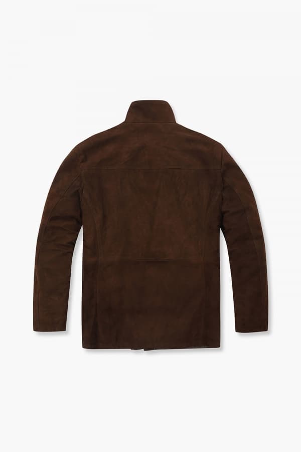 램스킨 스웨이드 하이넥 803 다크브라운 점퍼