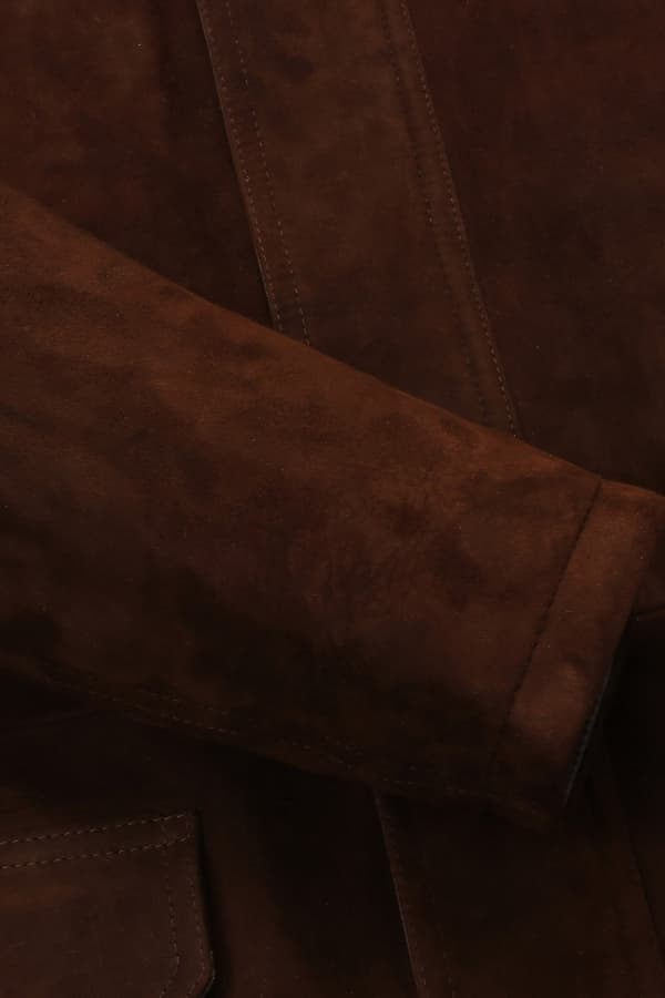 램스킨 스웨이드 하이넥 803 다크브라운 점퍼