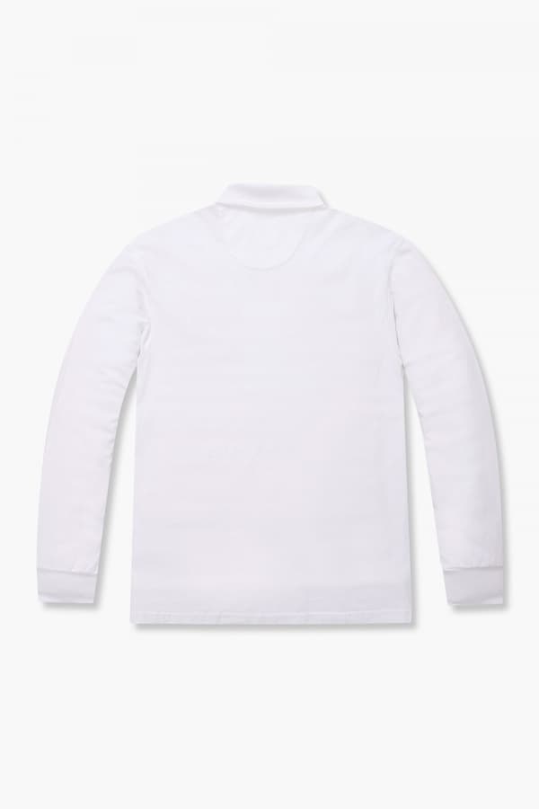 코튼 폴로 101 화이트 긴소매 티셔츠