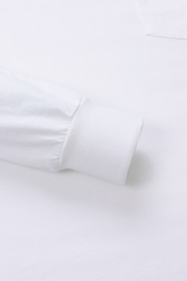 코튼 폴로 101 화이트 긴소매 티셔츠