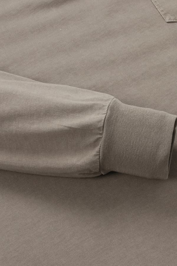 코튼 폴로 101 브라운 긴소매 티셔츠