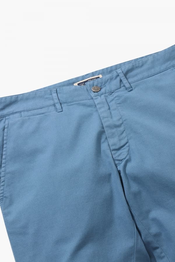 코튼 테이퍼드 302 블루 캐주얼 팬츠