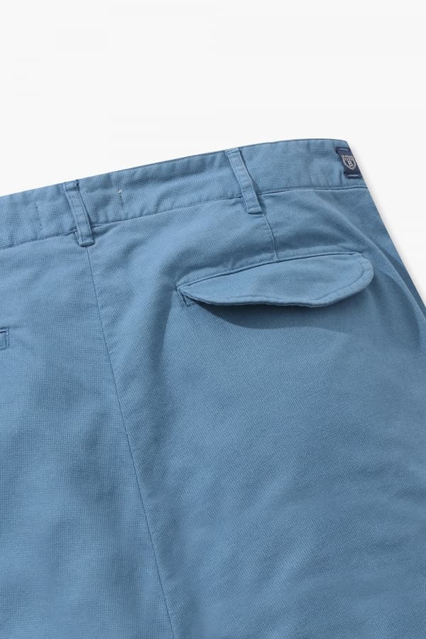 코튼 테이퍼드 302 블루 캐주얼 팬츠