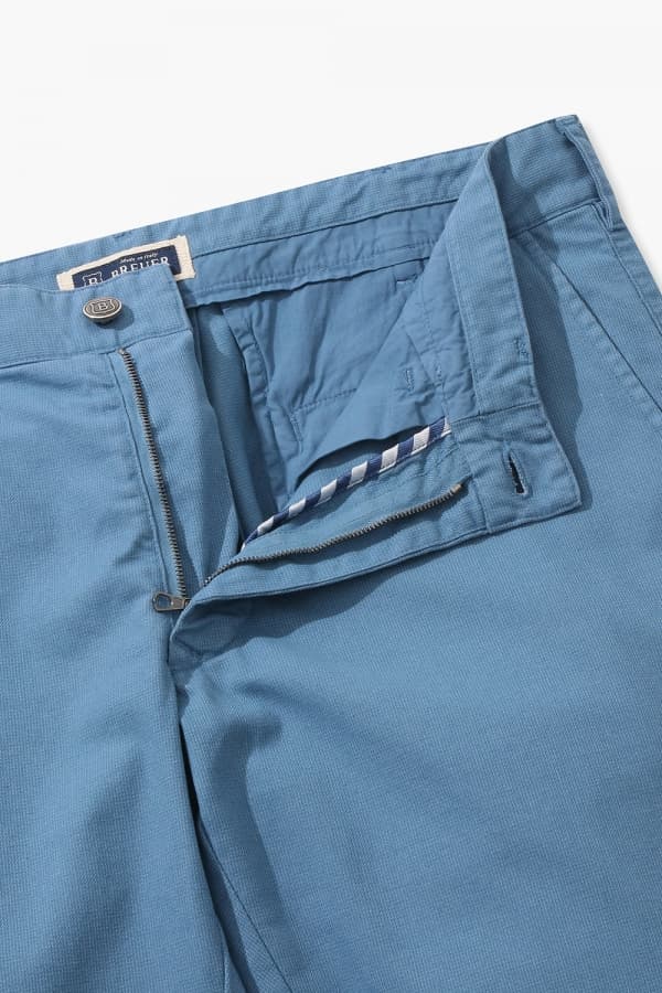 코튼 테이퍼드 302 블루 캐주얼 팬츠