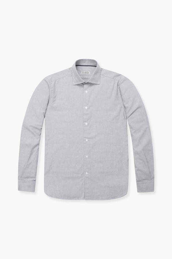 코튼 베이직 플란넬 302 라이트그레이 셔츠