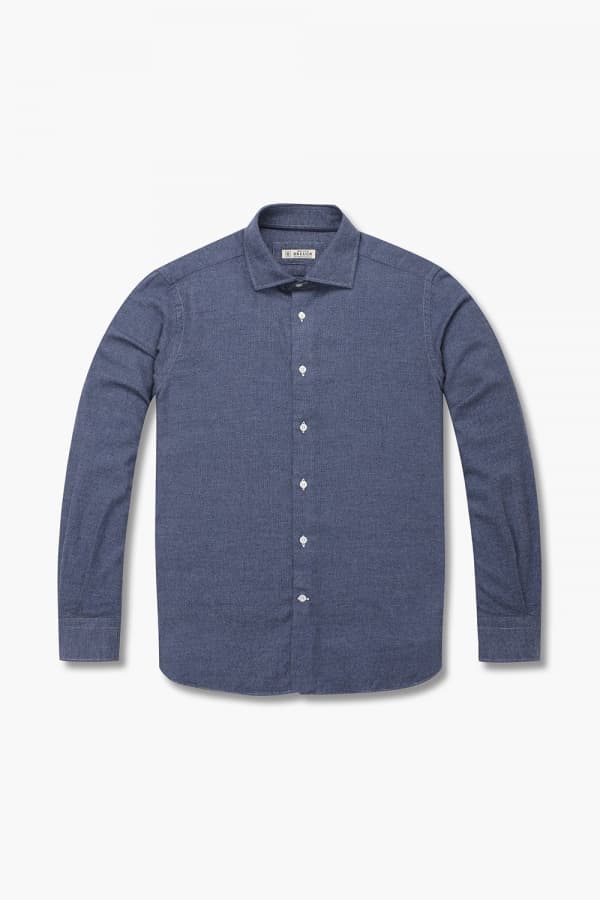 코튼 베이직 플란넬 306 네이비 셔츠