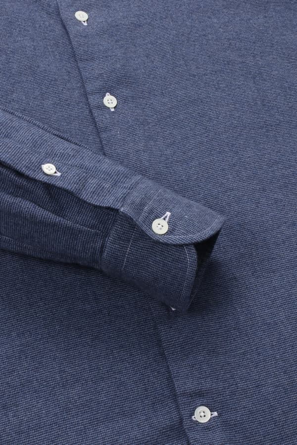 코튼 베이직 플란넬 306 네이비 셔츠