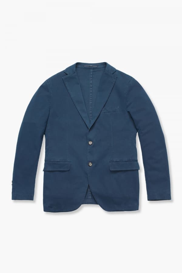 코튼 가먼트다잉 101 네이비 테일러드 자켓