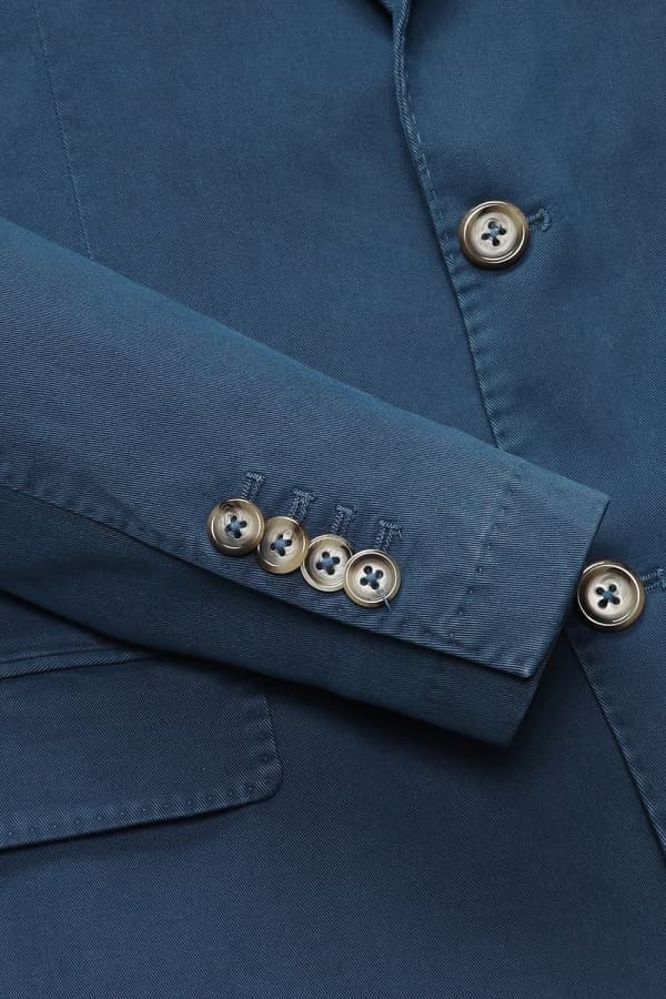 코튼 가먼트다잉 101 네이비 테일러드 자켓