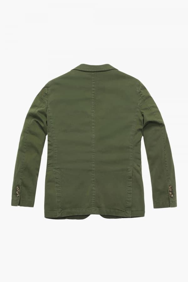 코튼 가먼트다잉 101 카키 테일러드 자켓