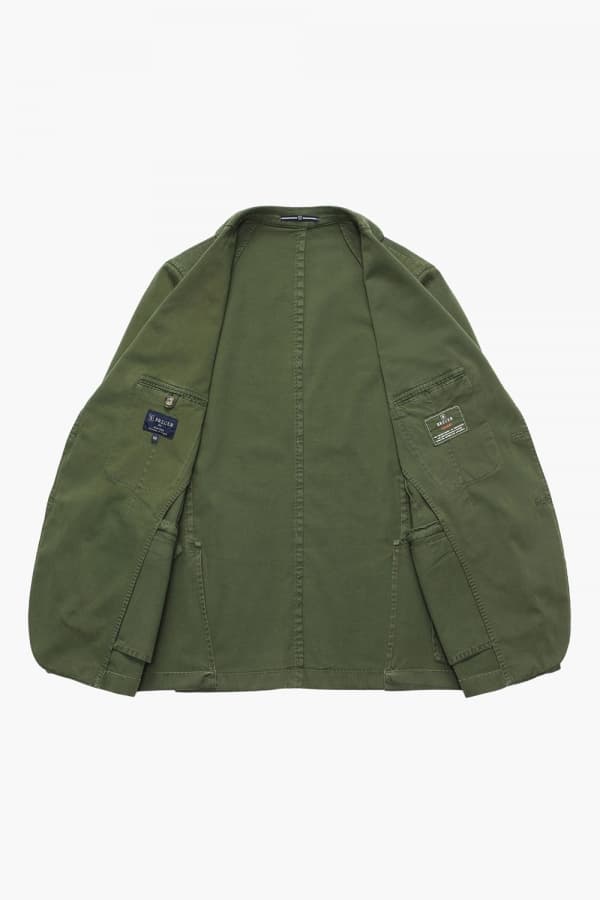 코튼 가먼트다잉 101 카키 테일러드 자켓