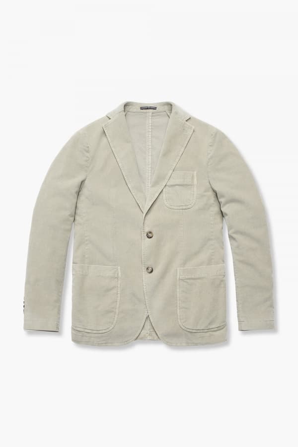 면 혼방 가먼트다잉 102 베이지 테일러드 자켓