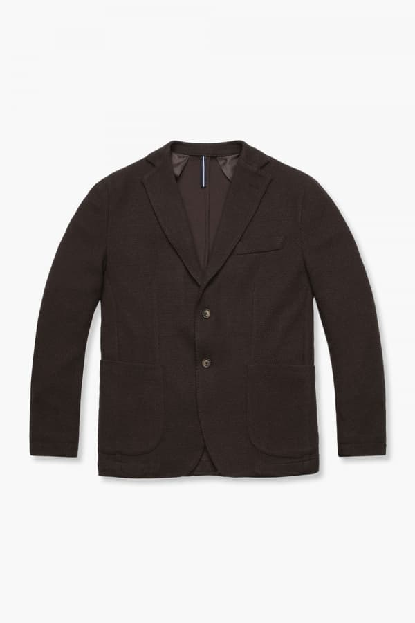 울 베이직 909 다크브라운 테일러드 자켓