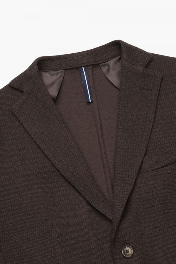 울 베이직 909 다크브라운 테일러드 자켓