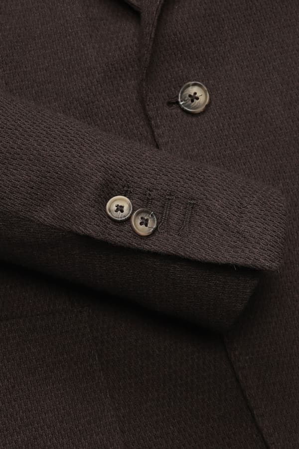 울 베이직 909 다크브라운 테일러드 자켓