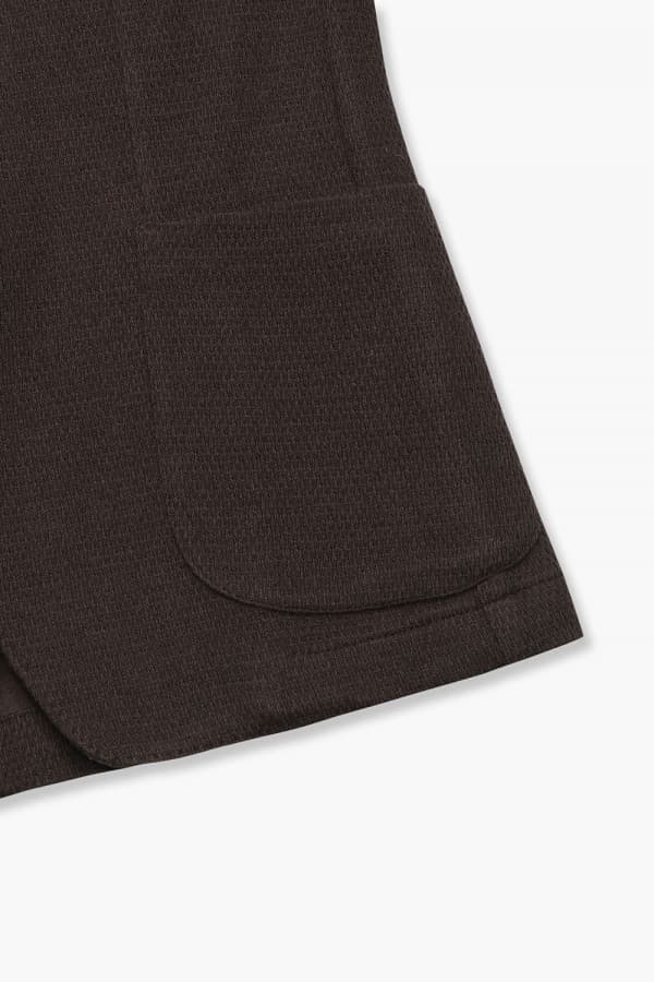 울 베이직 909 다크브라운 테일러드 자켓