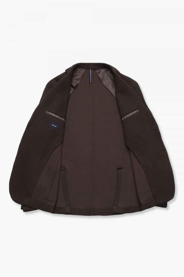 울 베이직 909 다크브라운 테일러드 자켓