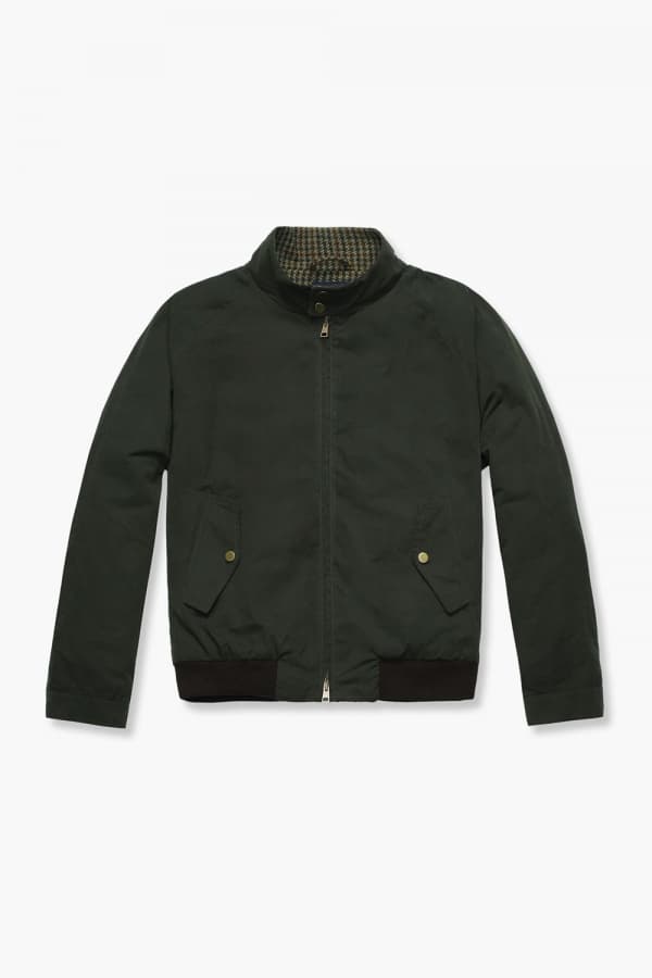 왁스 코튼 베이직 블루종 821 다크카키 점퍼