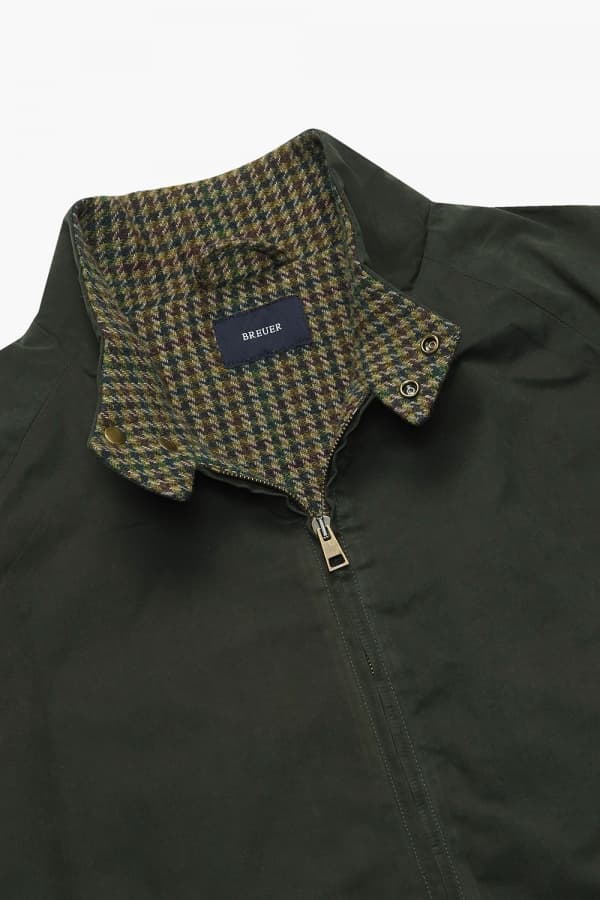 왁스 코튼 베이직 블루종 821 다크카키 점퍼