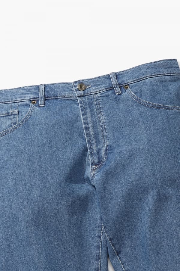 중청 데님 스트레이트 401 블루 캐주얼 팬츠