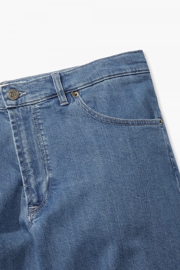 중청 데님 스트레이트 401 블루 캐주얼 팬츠