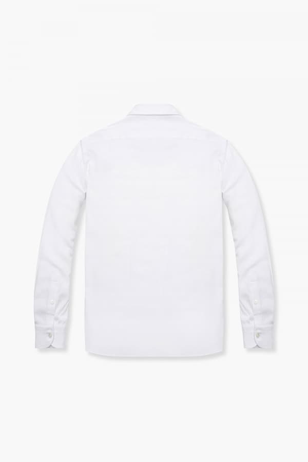 코튼 베이직 플란넬 310 화이트 셔츠