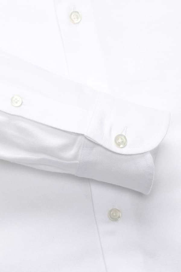 코튼 베이직 플란넬 310 화이트 셔츠